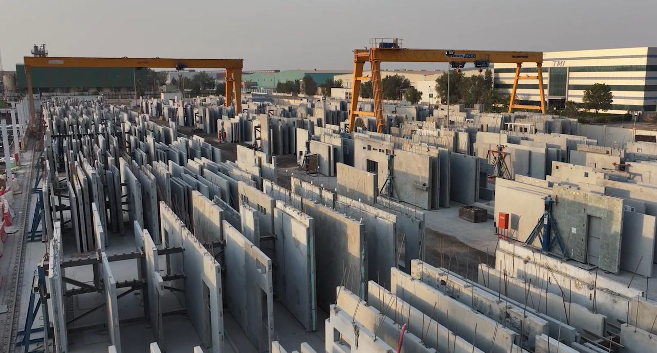 Ebawe Anlagentechnik precast concrete production yard