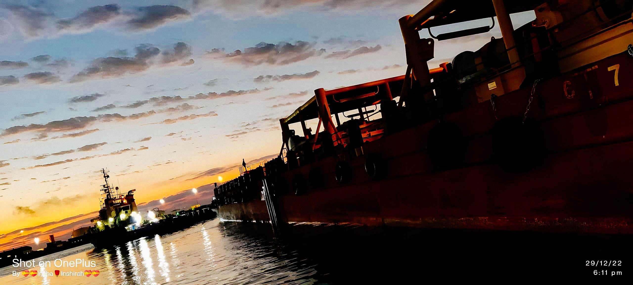 LTS vessels at sunset